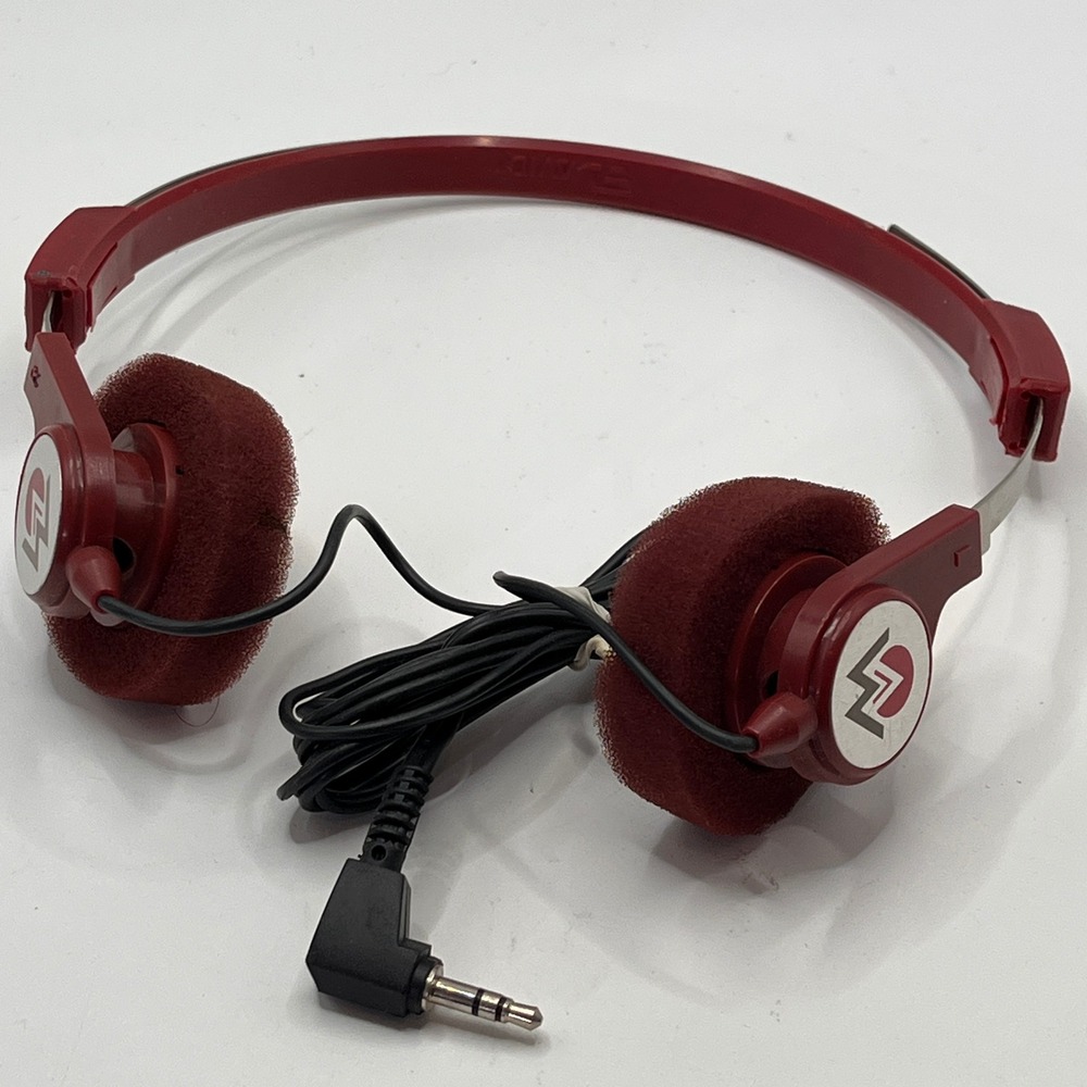 VTG AVID Wired‎ Headphones Red Foam Earcups Over Ear Foldable 3.5mm Jack